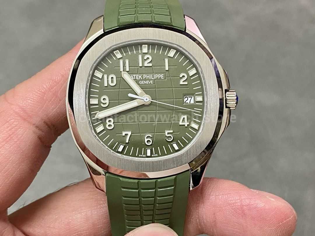 Patek Philippe Modified And Customized Aquanaut 5168g Green Dial