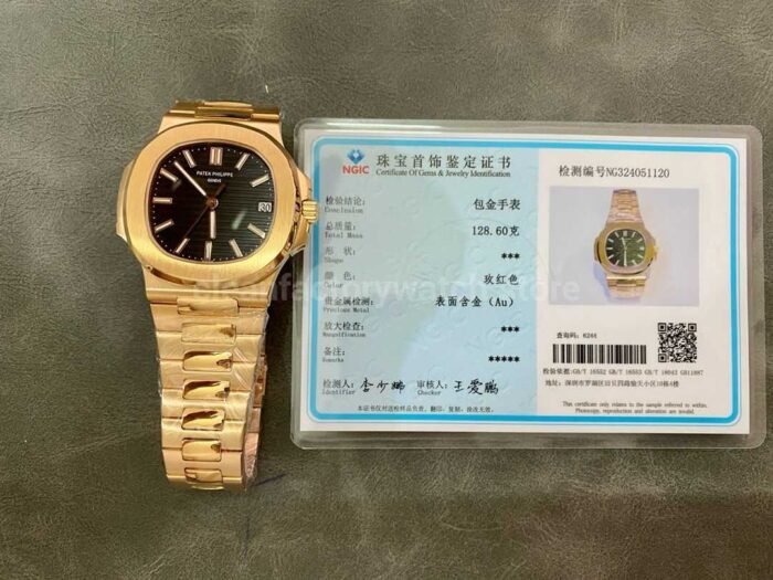 Patek Philippe Modified and customized Nautilus 5711 18k gold-plated Black Dial - Image 9