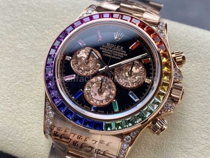 Rolex Daytona 116505 Modified and customized Rainbow bezel Rainbow Dial - Image 3