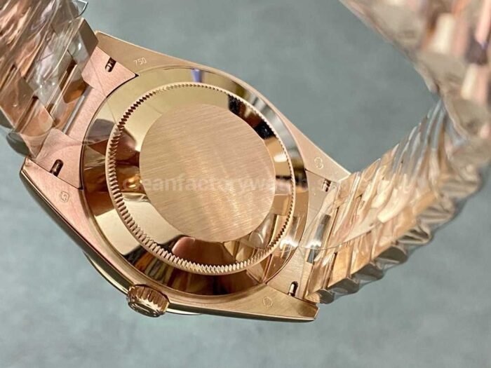 Rolex day-date 128235 Modified and customized 18k gold-plated moissanite bezel Diamond Dial - Image 6
