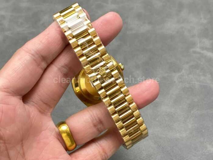 THB Factory Counterweight Rolex Day Date 228238 0042 40mm Full Yellow Gold Roman Numerals White Dial 5 Super Clone Watch,Clean Factory Watch