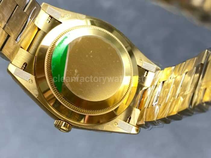 THB Factory Counterweight Rolex Day Date 228238 0042 40mm Full Yellow Gold Roman Numerals White Dial 6 Super Clone Watch,Clean Factory Watch