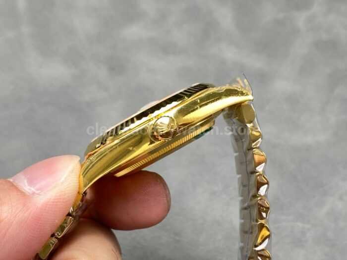 THB Factory Counterweight Rolex Day Date 228238 0042 40mm Full Yellow Gold Roman Numerals White Dial 9 Super Clone Watch,Clean Factory Watch