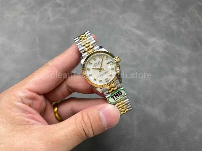 THB Factory Rolex Datejus Jubileet 278273 0028 31mm Yellow Gold Mother of Pearl Dial 2 Super Clone Watch,Clean Factory Watch