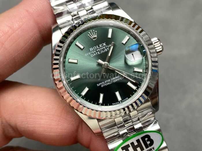 THB Factory Rolex Datejus Jubileet 278274 0018 31mm Green Dial 3 Super Clone Watch,Clean Factory Watch