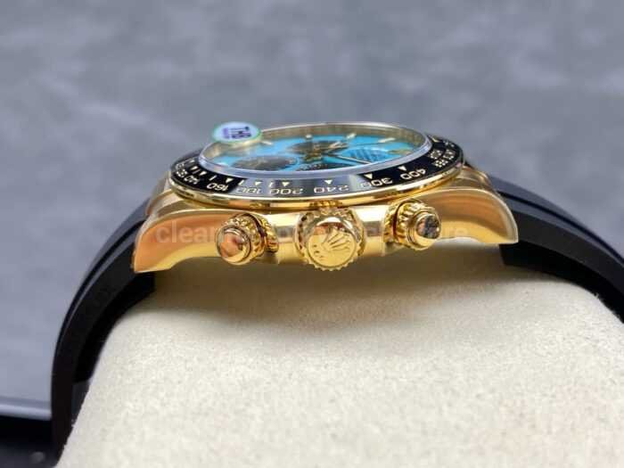 THB Factory Rolex Daytona 126518LN Yellow Gold Rubber Strap Tiffany Blue Dial 6 Super Clone Watch,Clean Factory Watch