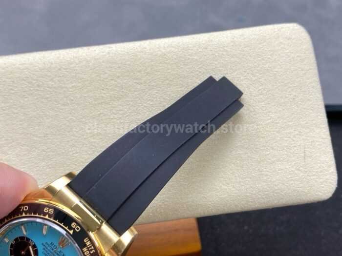 THB Factory Rolex Daytona 126518LN Yellow Gold Rubber Strap Tiffany Blue Dial 8 Super Clone Watch,Clean Factory Watch
