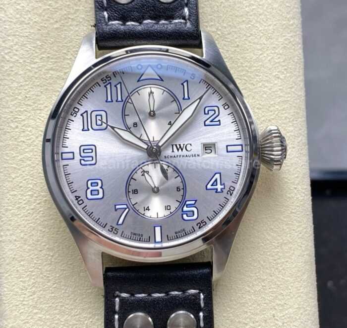 TW Factory IWC Big Pilot 46mm Arabic Numerals Silver Dial 10 Super Clone Watch,Clean Factory Watch