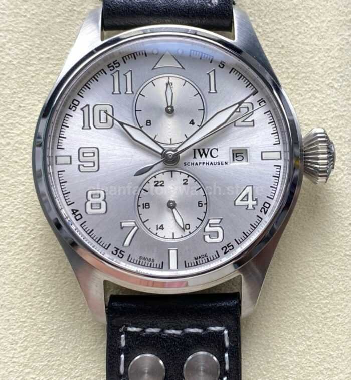 TW Factory IWC Big Pilot 46mm Arabic Numerals Silvery White Dial 1 Super Clone Watch,Clean Factory Watch