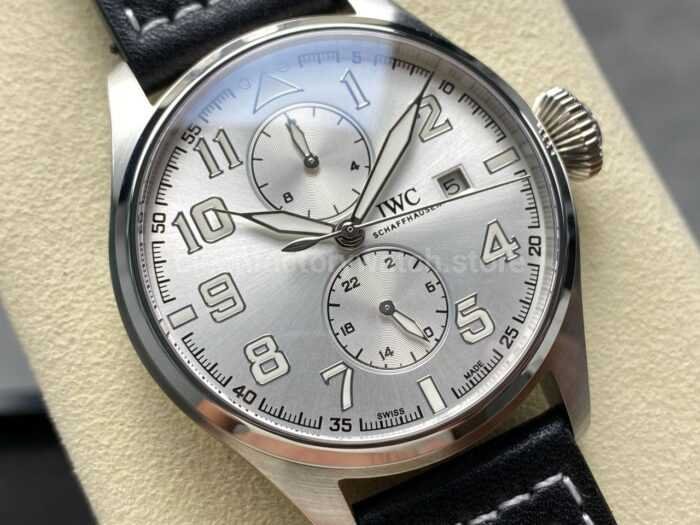 TW Factory IWC Big Pilot 46mm Arabic Numerals Silvery White Dial 2 Super Clone Watch,Clean Factory Watch