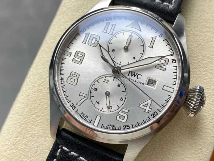 TW Factory IWC Big Pilot 46mm Arabic Numerals Silvery White Dial 6 Super Clone Watch,Clean Factory Watch