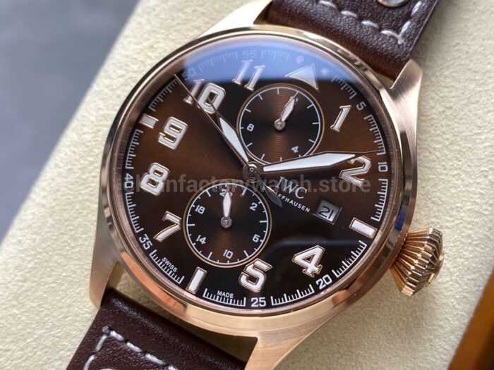 TW Factory IWC Big Pilot IW515204 46mm Arabic Numerals Brown Dial 3 Super Clone Watch,Clean Factory Watch