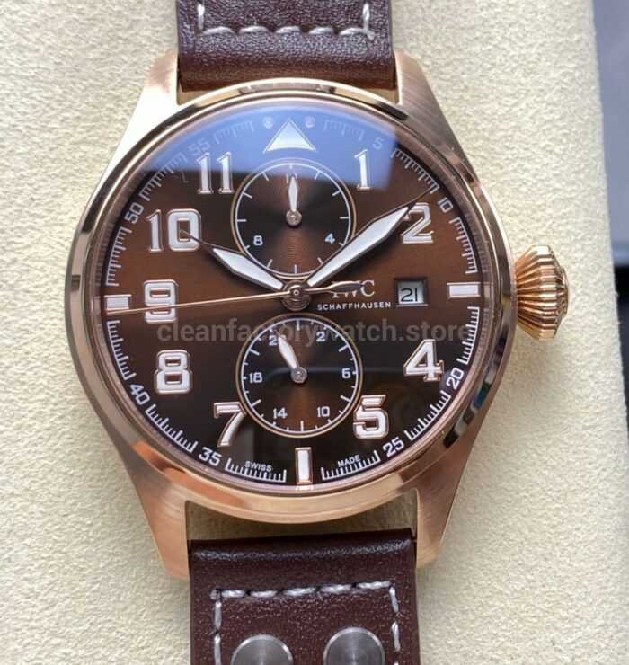 TW Factory IWC Big Pilot IW515204 46mm Arabic Numerals Brown Dial 4 Super Clone Watch,Clean Factory Watch