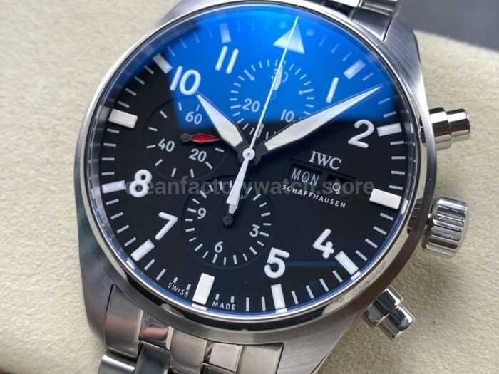 TW Factory IWC Pilot Chronograph IW377710 43mm Arabic Numerals Black Dial 8 Super Clone Watch,Clean Factory Watch