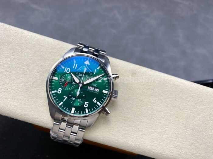 TW Factory IWC Pilot Chronograph IW377726 43mm Arabic Numerals Green Dial 6 Super Clone Watch,Clean Factory Watch