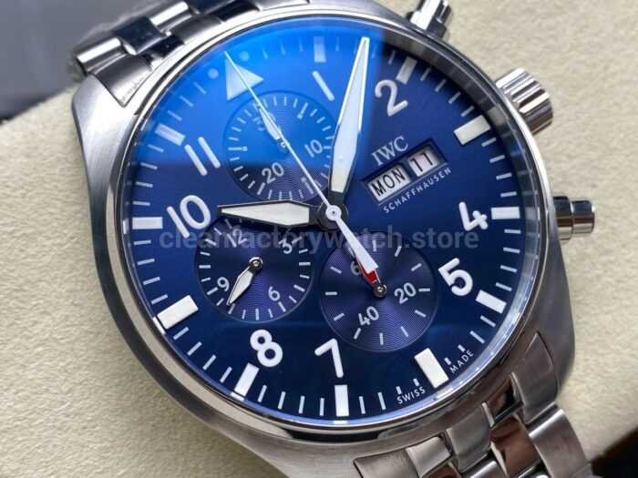 TW Factory IWC Pilot Chronograph IW378004 43mm Arabic Numerals Blue Dial 3 Super Clone Watch,Clean Factory Watch