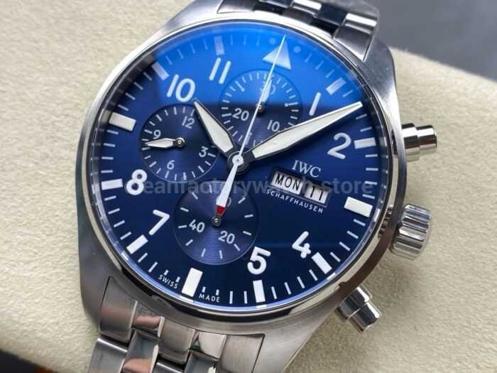 TW Factory IWC Pilot Chronograph IW378004 43mm Arabic Numerals Blue Dial 4 Super Clone Watch,Clean Factory Watch
