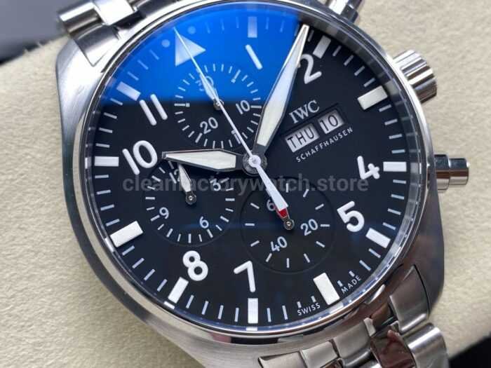 TW Factory IWC Pilot Chronograph IW388113 43mm Arabic Numerals Black Dial 5 Super Clone Watch,Clean Factory Watch
