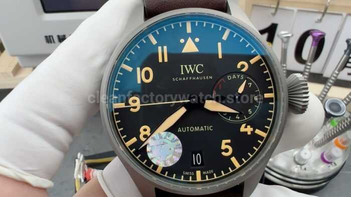 ZF Factory IWC Big Pilot Heritage IW501004 46mm Black Dial 4 Super Clone Watch,Clean Factory Watch