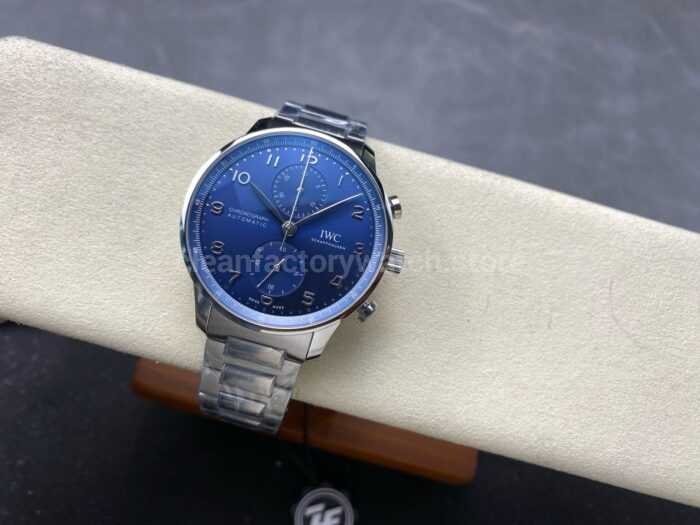 ZF Factory IWC Portuguese Chronograph IW371606 41mm Steel Blue Dial 6 Super Clone Watch,Clean Factory Watch