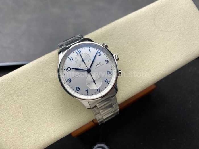 ZF Factory IWC Portuguese Chronograph IW371617 41mm Steel Silver Dial 6 Super Clone Watch,Clean Factory Watch