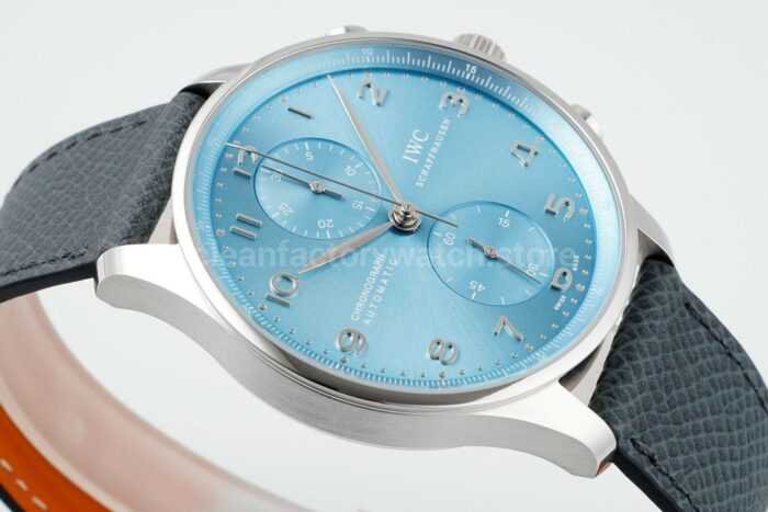 ZF Factory IWC Portuguese Chronograph IW371626 41mm White Gold Ice Blue Dial 1 Super Clone Watch,Clean Factory Watch