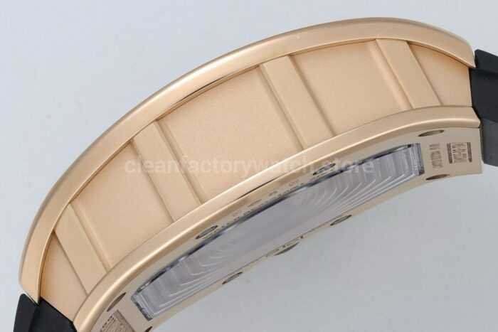ZF Factory Richard Mille RM035 Rose Gold Rubber Strap Skeletonized Dial 8 Super Clone Watch,Clean Factory Watch