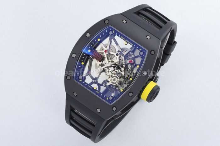 ZF Factory Richard Mille RM035 Titanium Rose Gold Black Rubber Strap Skeletonized Dial 1 Super Clone Watch,Clean Factory Watch