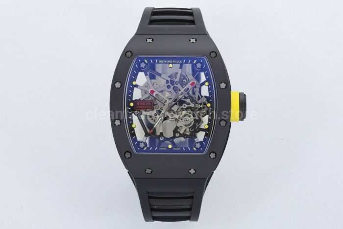 ZF Factory Richard Mille RM035 Titanium Rose Gold Black Rubber Strap Skeletonized Dial 7 Super Clone Watch,Clean Factory Watch