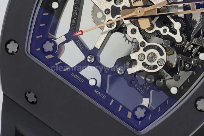 ZF Factory Richard Mille RM035 Titanium Rose Gold Rubber Strap Skeletonized Dial 2 Super Clone Watch,Clean Factory Watch