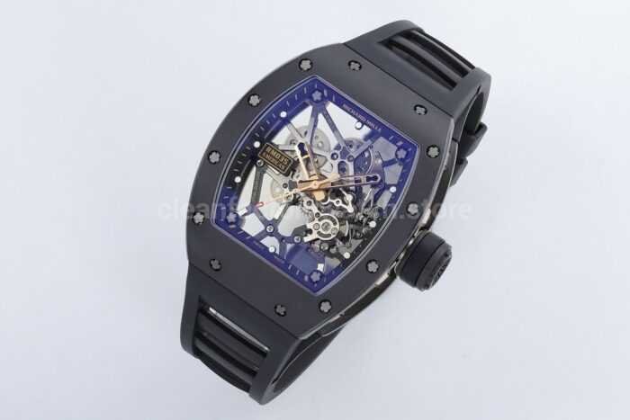 ZF Factory Richard Mille RM035 Titanium Rose Gold Rubber Strap Skeletonized Dial 4 Super Clone Watch,Clean Factory Watch