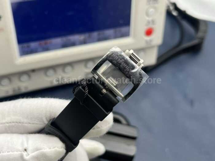 ZF Factory Richard Mille RM35 02 Black Carbon Fiber Black Rubber Strap Black Skeletonized Dial 9 Super Clone Watch,Clean Factory Watch