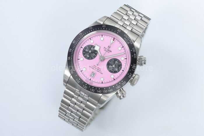 ZF Factory Tudor Black Bay Chrono 79360N 0019 41mm Jubilee Pink Dial 1 Super Clone Watch,Clean Factory Watch