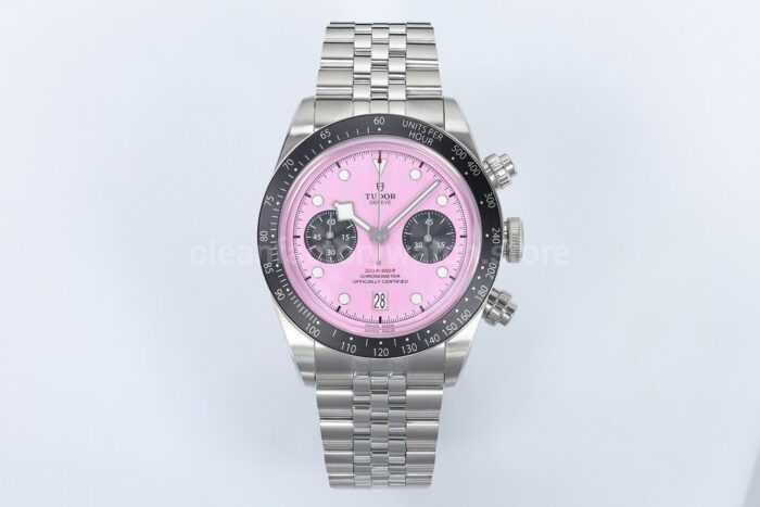 ZF Factory Tudor Black Bay Chrono 79360N 0019 41mm Jubilee Pink Dial 2 Super Clone Watch,Clean Factory Watch