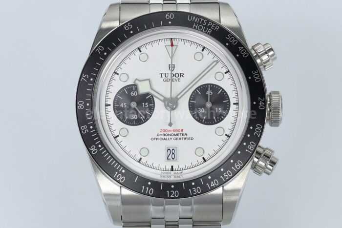 ZF Factory Tudor Panda Black Bay Chrono 79360N 0002 41mm Jubilee White Dial 1 Super Clone Watch,Clean Factory Watch