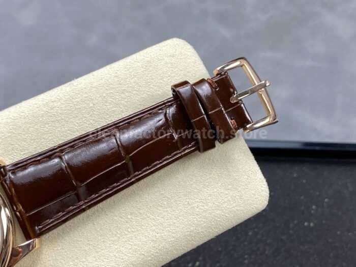 ZM Factory Patek Philippe Perpetual Calendar 5050J 40mm Rose Gold Leather Strap White Dial 2 Super Clone Watch,Clean Factory Watch