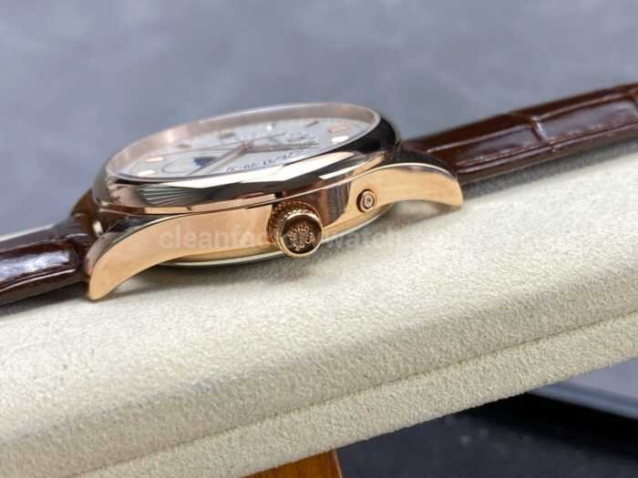 ZM Factory Patek Philippe Perpetual Calendar 5050J 40mm Rose Gold Leather Strap White Dial 8 Super Clone Watch,Clean Factory Watch