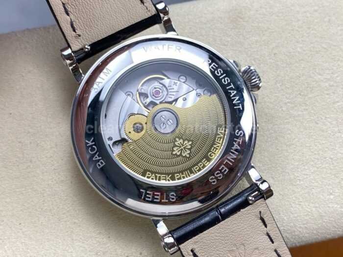 ZM Factory Patek Philippe Perpetual Calendar 5159G 012 38mm Steel Leather Strap White Dial 5 Super Clone Watch,Clean Factory Watch