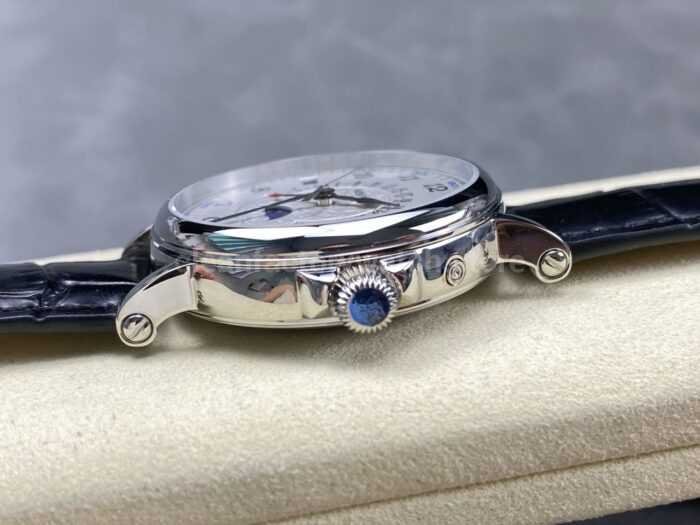 ZM Factory Patek Philippe Perpetual Calendar 5159G 38mm Steel Leather Strap White Dial 5 Super Clone Watch,Clean Factory Watch