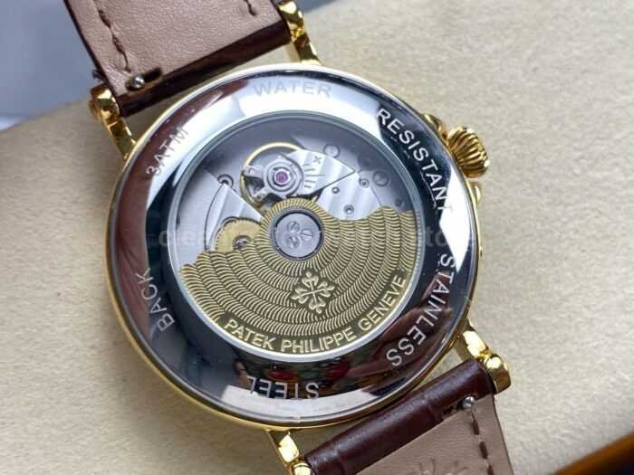 ZM Factory Patek Philippe Perpetual Calendar 5159J 001 38mm Yellow Gold Leather Strap White Dial 5 Super Clone Watch,Clean Factory Watch