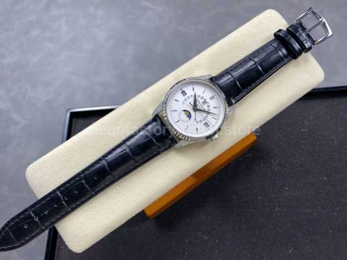 ZM Factory Patek Philippe Perpetual Calendar 5496P 001 40mm Steel Leather Strap White Dial 3 Super Clone Watch,Clean Factory Watch