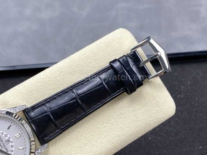 ZM Factory Patek Philippe Perpetual Calendar 5496P 001 40mm Steel Leather Strap White Dial 6 Super Clone Watch,Clean Factory Watch