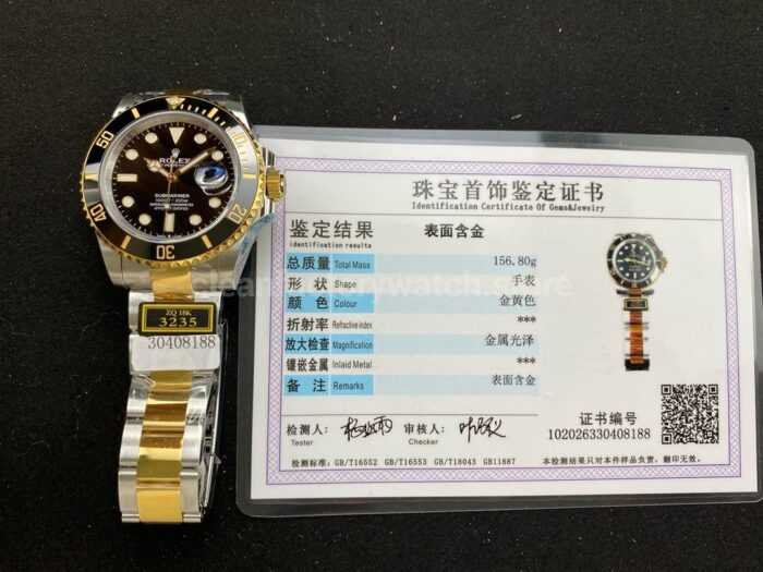 ZQ Factory Rolex Submariner Date 126613LN 41mm Half Gold Black Dial 4 Super Clone Watch,Clean Factory Watch