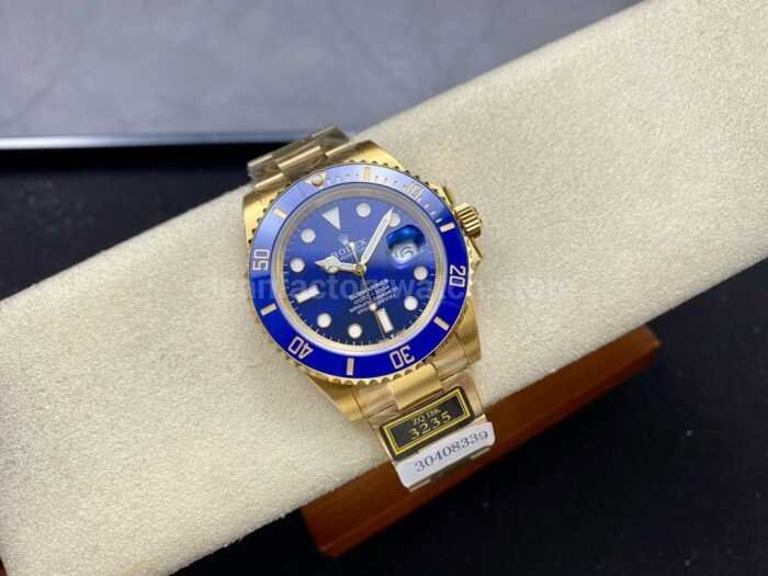 ZQ Factory Rolex Submariner Date 126618LB 41mm Full Yellow Gold Blue Dial 6 Super Clone Watch,Clean Factory Watch