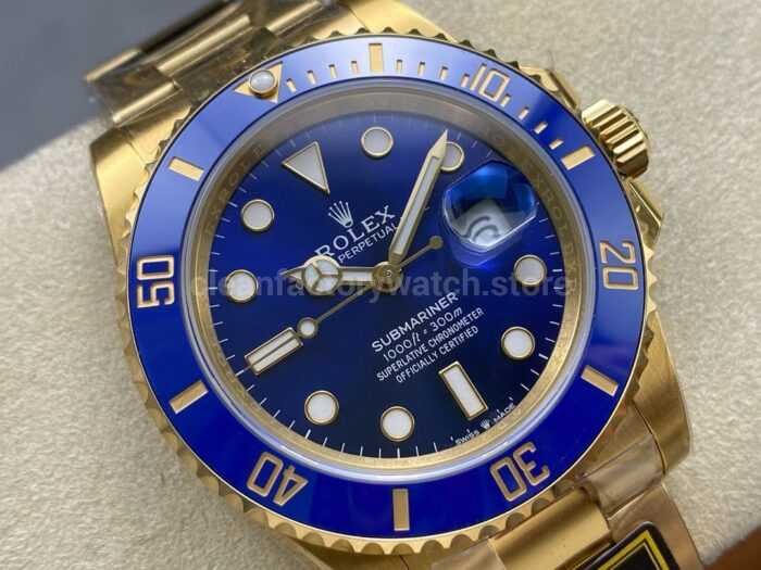 ZQ Factory Rolex Submariner Date 126618LB 41mm Full Yellow Gold Blue Dial 8 Super Clone Watch,Clean Factory Watch