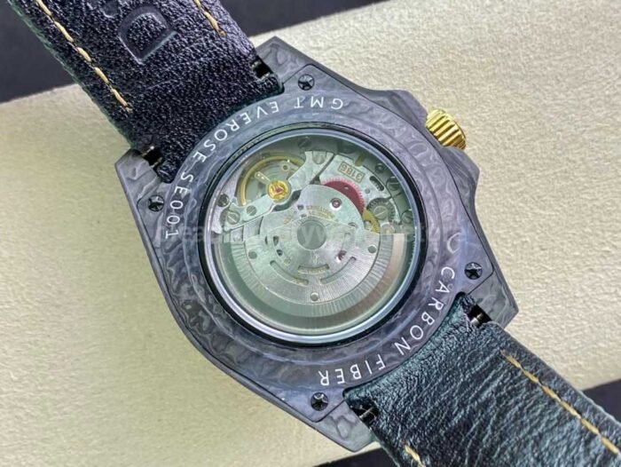 DIW Factory Rolex GMT-Master II 126710 Limited Edition 40mm Gold Word Carbon Fiber Artificial Fiber Woven Strap Gold Dial - Image 7