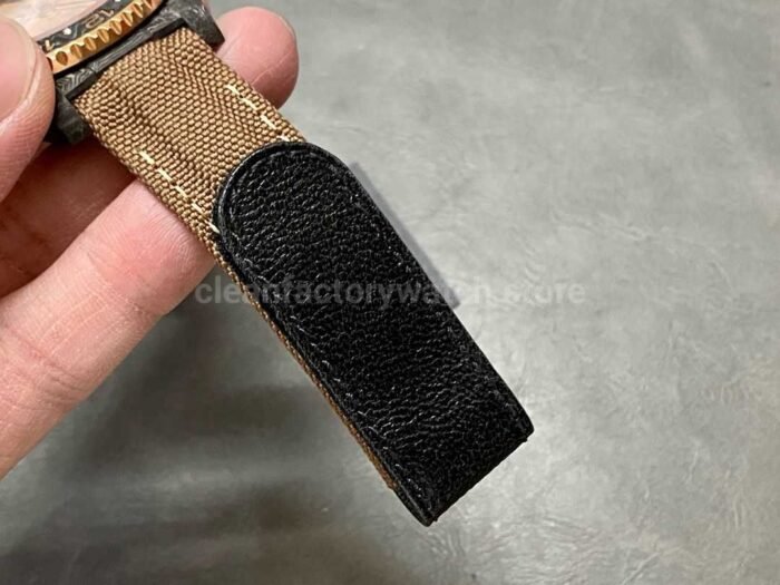 DIW Factory Rolex GMT-Master II 126710 Limited Edition 40mm Gold Word Carbon Fiber Artificial Fiber Woven Strap Arabic Number Gold Dial - Image 9