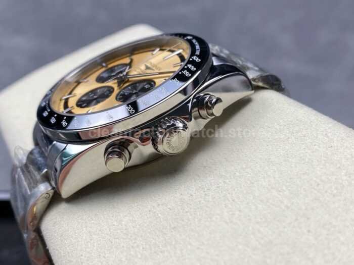 AF Factory Longines Conquest Chronograph L3.835.4.02.6 42mm Full Steel Strap Black Eyes Champagne Dial 5 Super Clone Watch,Clean Factory Watch