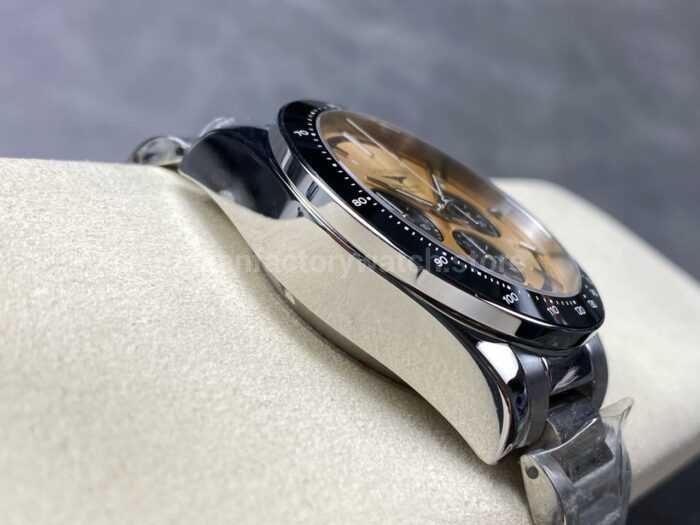 AF Factory Longines Conquest Chronograph L3.835.4.02.6 42mm Full Steel Strap Black Eyes Champagne Dial 7 Super Clone Watch,Clean Factory Watch