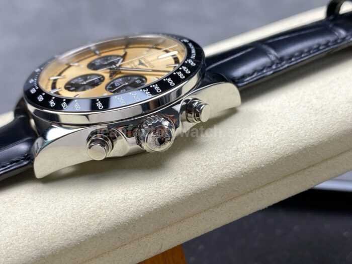 AF Factory Longines Conquest Chronograph L3.835.4.02.6 42mm Steel Leather Strap Black Eyes Champagne 8 Super Clone Watch,Clean Factory Watch